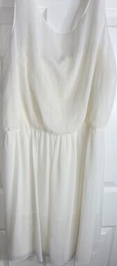 Suzi Chin Wedding dress for Maggy Boutique 14 White Sequin Fit & Flare V-Neck